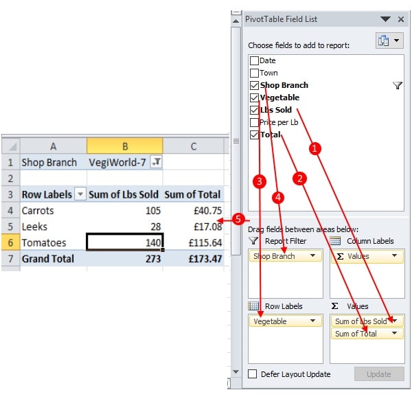 excel pivottable many columns