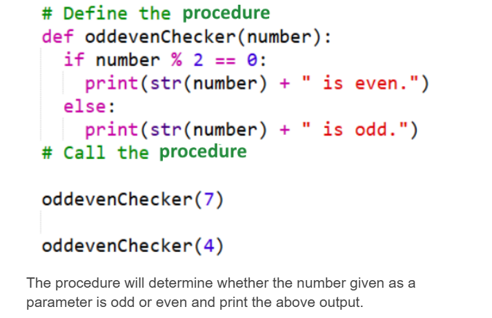 Python procedure for reversing a word