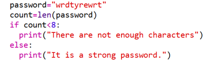 Python password check