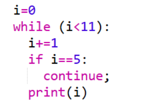 Python continue