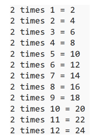 Python times table