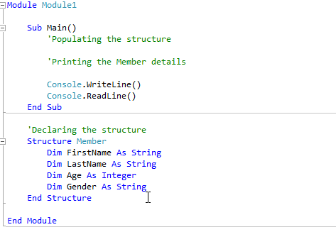 structures in vb